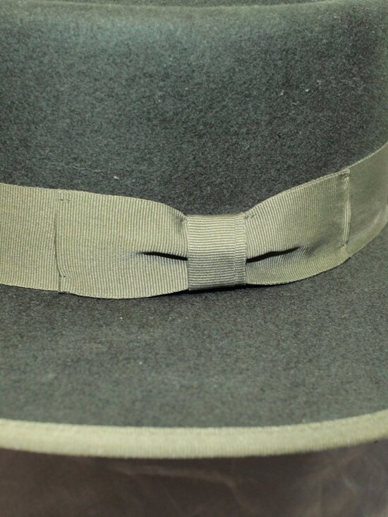 Olive & Pique Green VIDA Adult Adjustable 100% Wool Felt Gambler Bolero Hat NWT